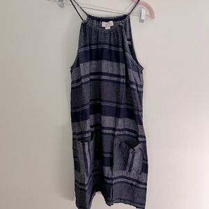 Loft smock linen blend dress